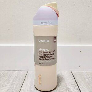 Owala FreeSip 24oz Stainless Steel Water Bottle Sandy Shores Brand New BPA Free